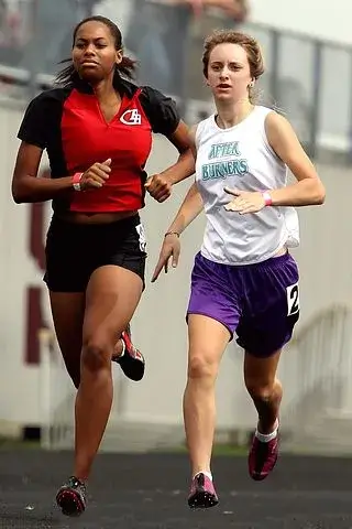 two runners running